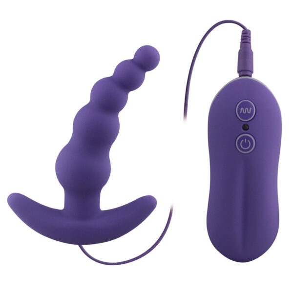 Silicone Anal Vibrator Prostate Massager Sex Toy for Women/men Waterproof 10 Mode Remote Control Vibrating Anal Bead Butt Plug